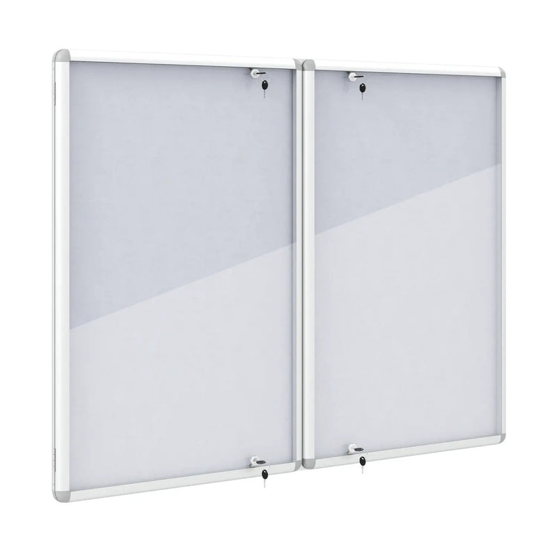 Lockable Cork Bulletin Board 47.5" x 35.5" Aluminum Frame by DirectDeals