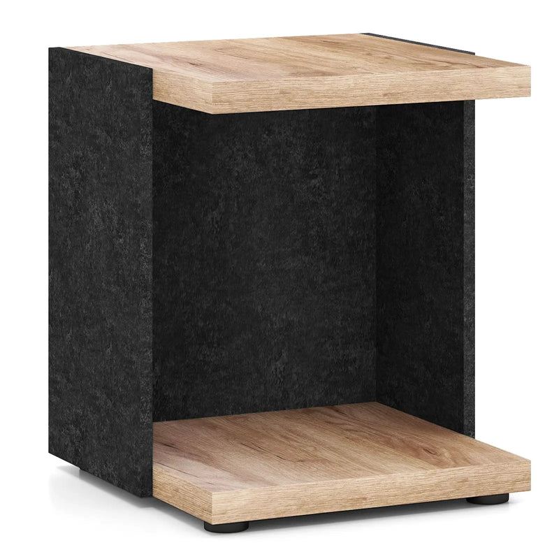 End Table 2-Tier Sofa Side Table with Open Storage Shelf-Oak by DirectDeals