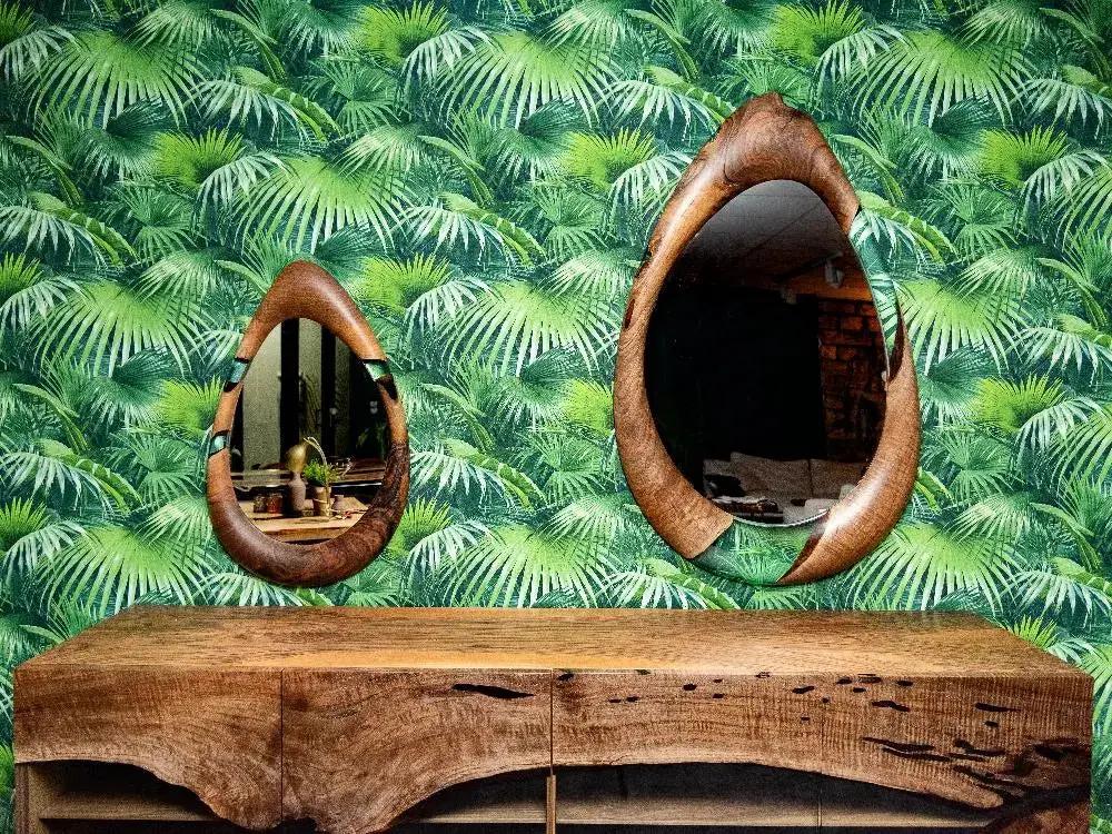 Epoxy-Resin and Walnut, Unique Mirrors by Gizz