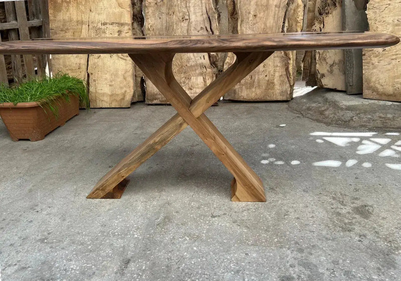 Handmade Solid Walnut Console Table for Entryway and Foyer by Gizz