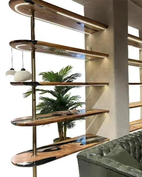 Epoxy Resin Shelves – Modern Room Divider by Gizz