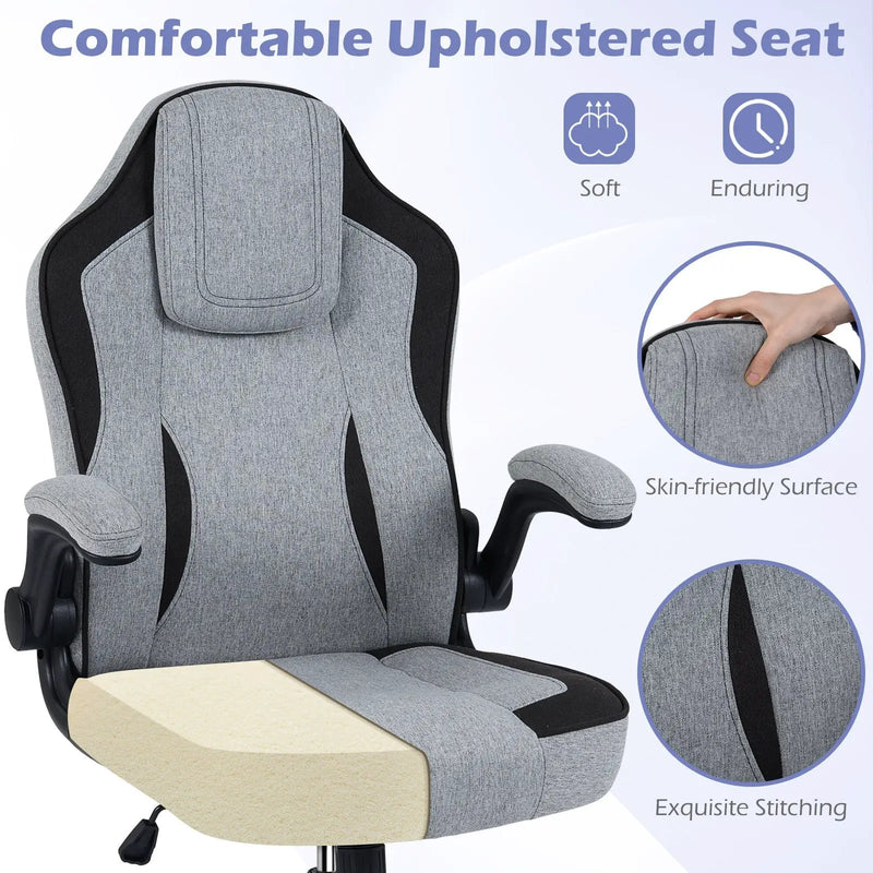 Ergonomic Computer Office Chair with 90¬∞ Flip-up Armrests by DirectDeals