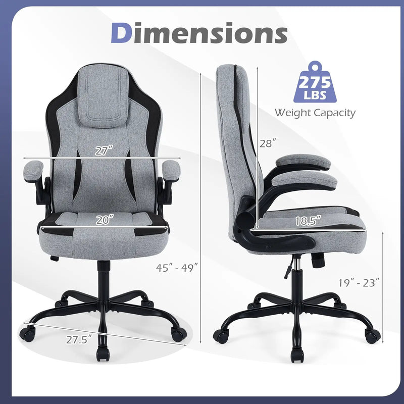 Ergonomic Computer Office Chair with 90¬∞ Flip-up Armrests by DirectDeals
