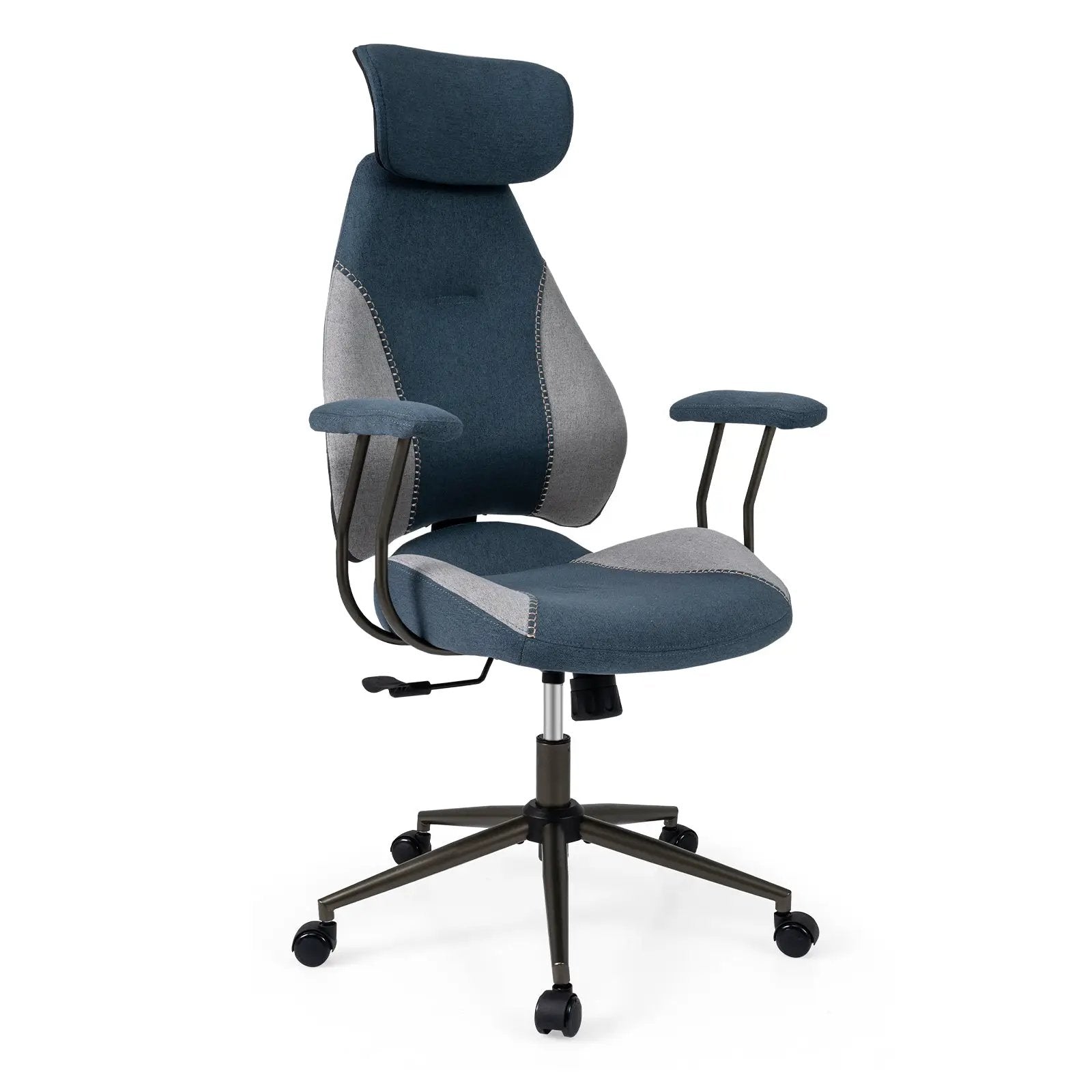 Ergonomic Office Chair Computer Desk Chair with 2D Headrest and Rocking Backrest by DirectDeals