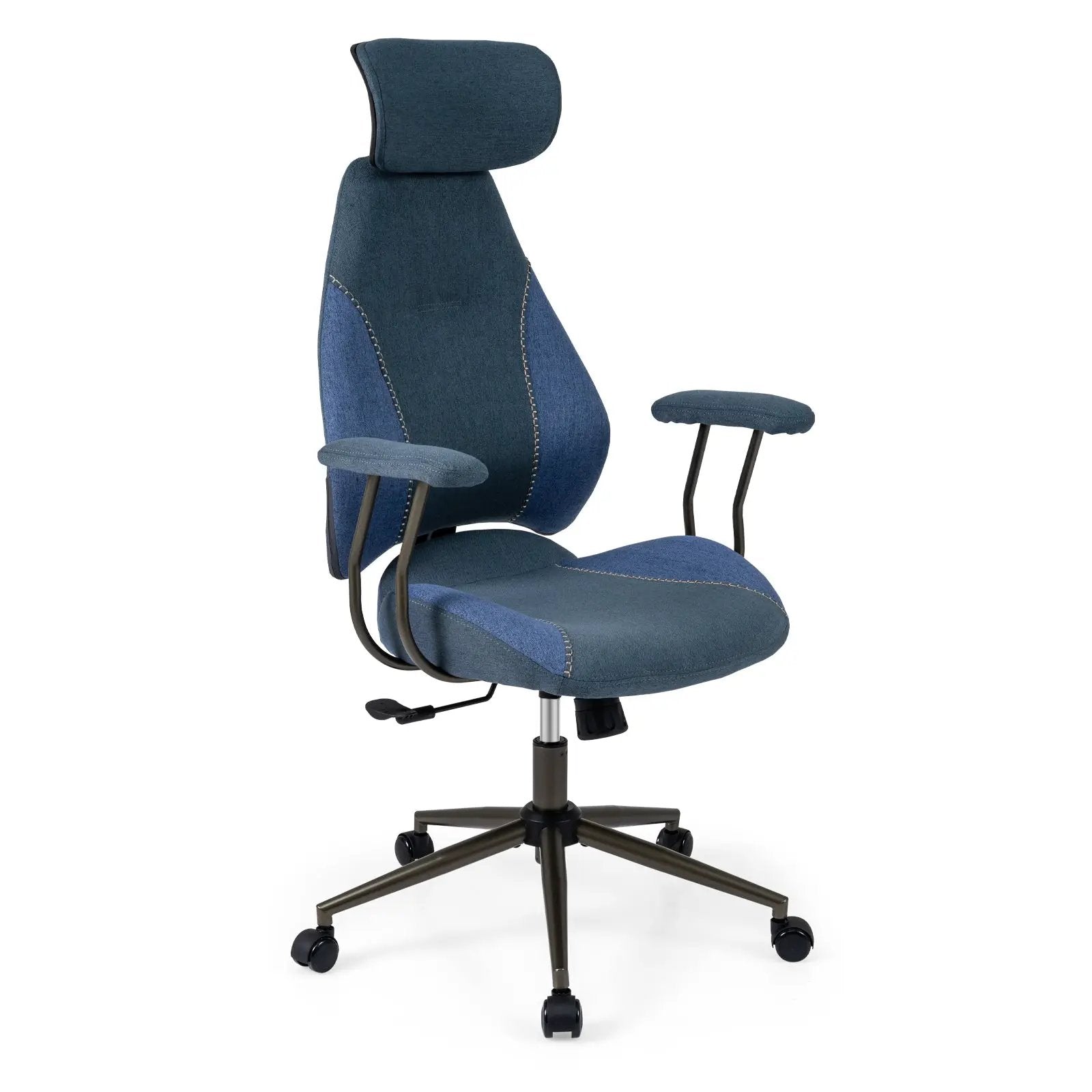 Ergonomic Office Chair Computer Desk Chair with 2D Headrest and Rocking Backrest by DirectDeals