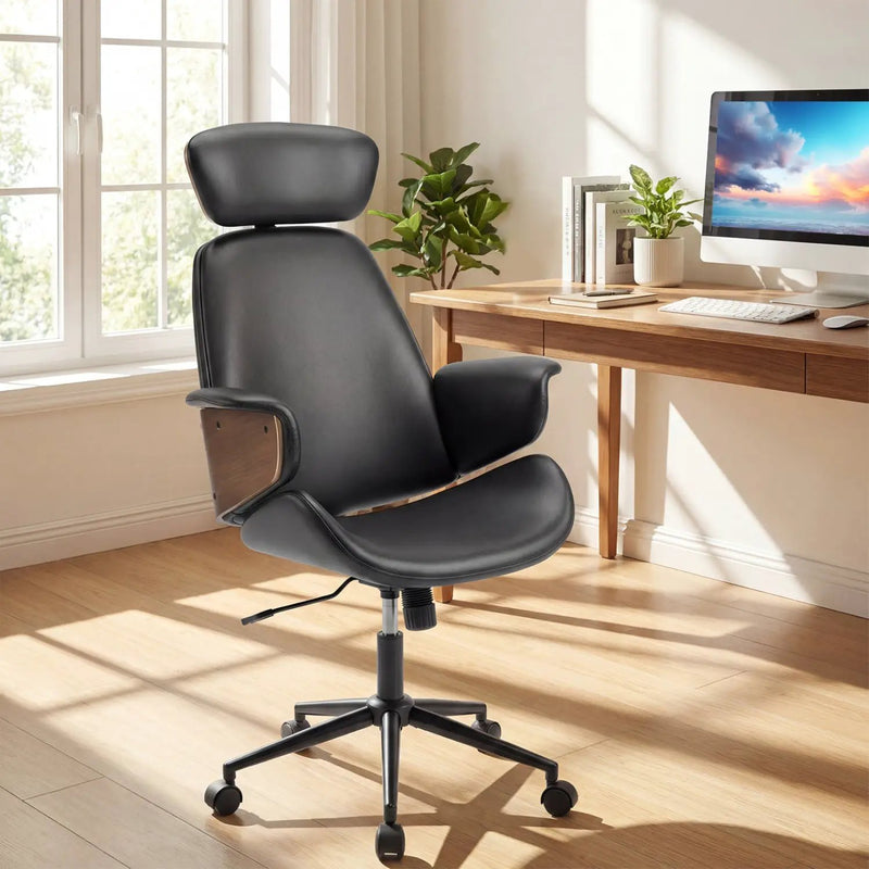 Ergonomic Office Chair with Headrest Adjustable Height for Home Office and Study by DirectDeals