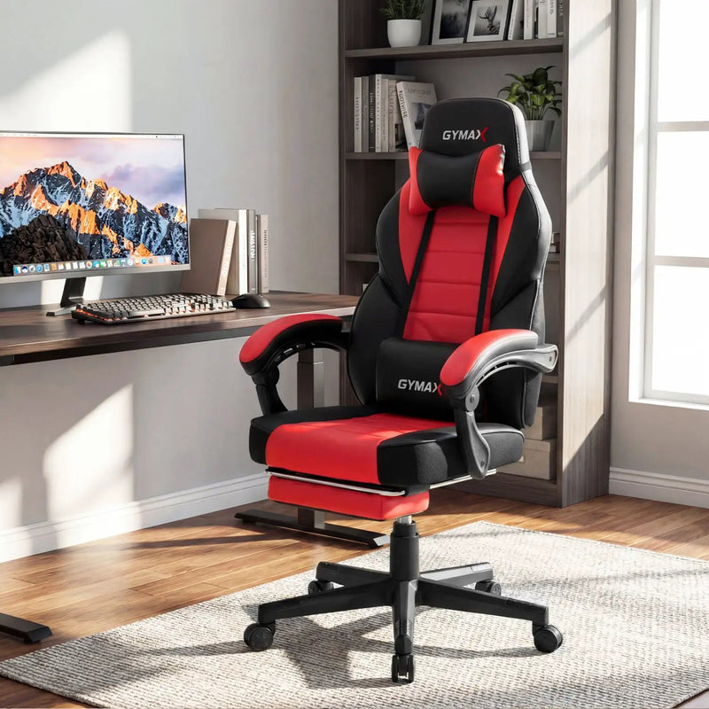 Ergonomic Video Game Chair with Headrest and Reclining Backrest by DirectDeals