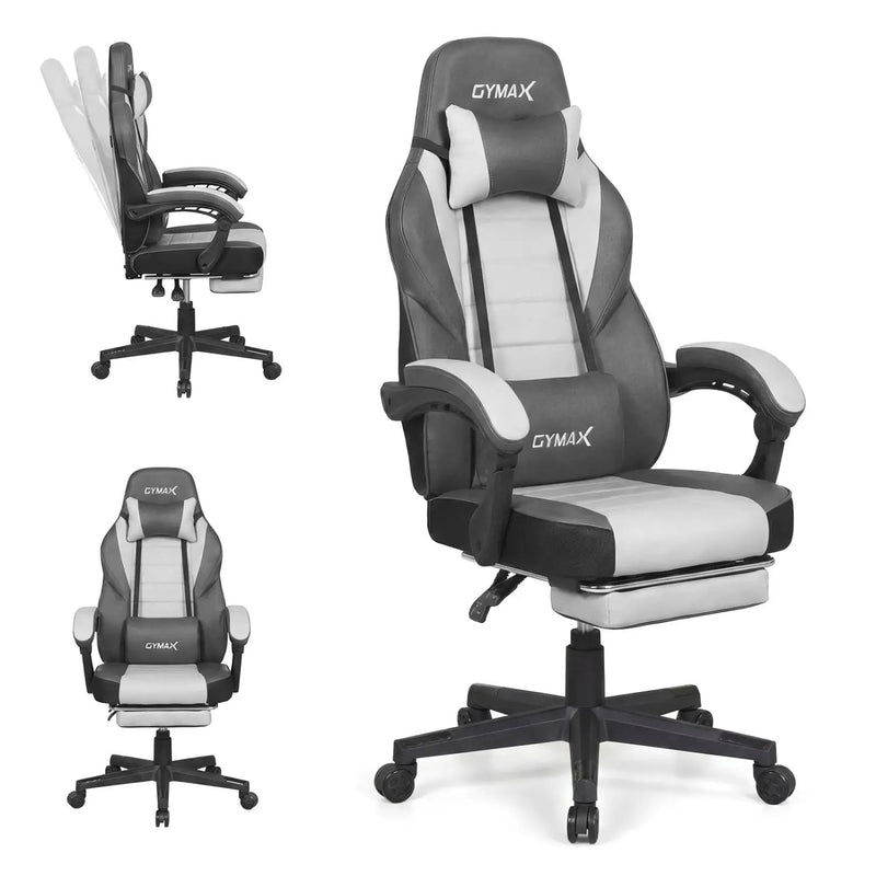 Ergonomic Video Game Chair with Headrest and Reclining Backrest by DirectDeals