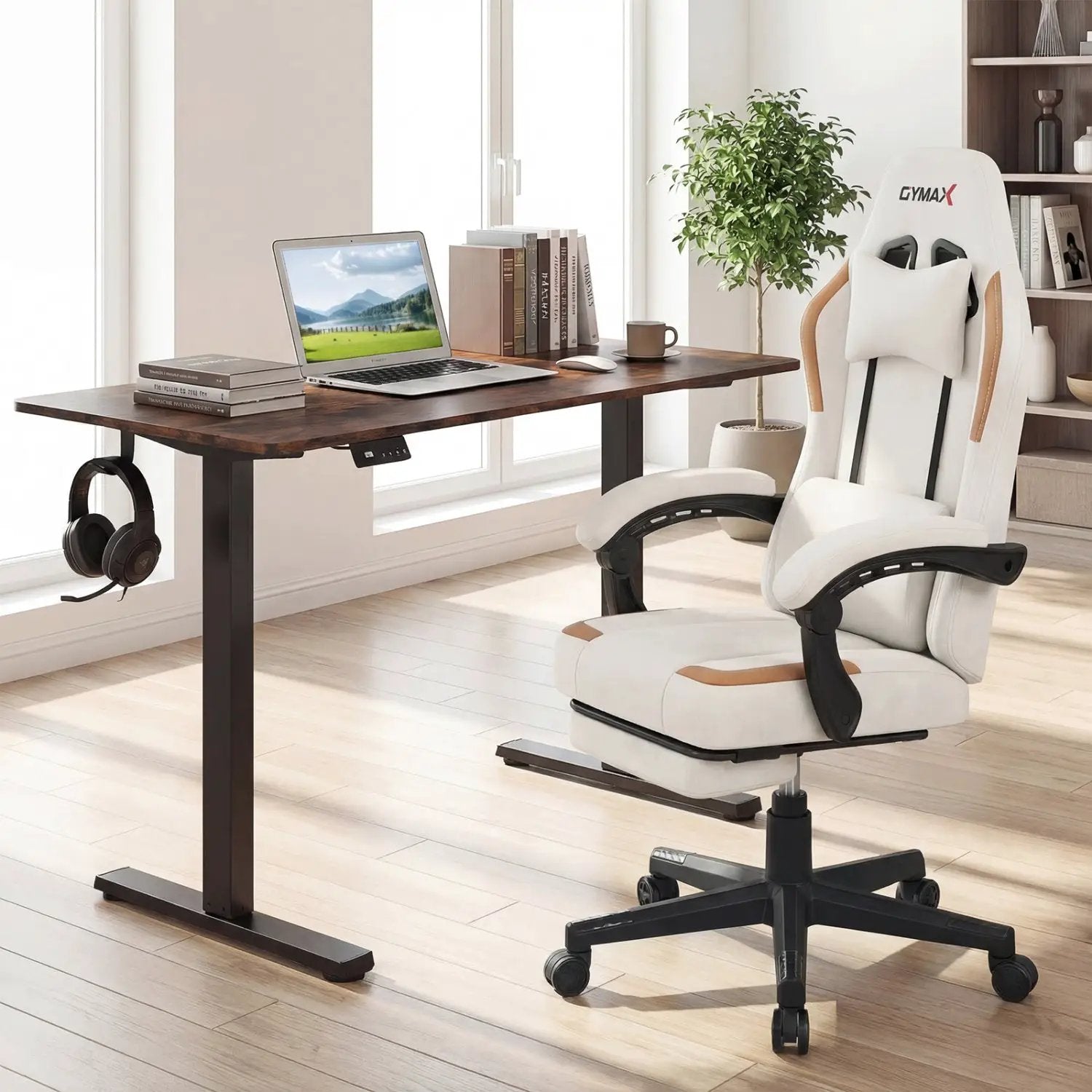 Ergonomic Video Game Chair with Headrest for Home Office by DirectDeals