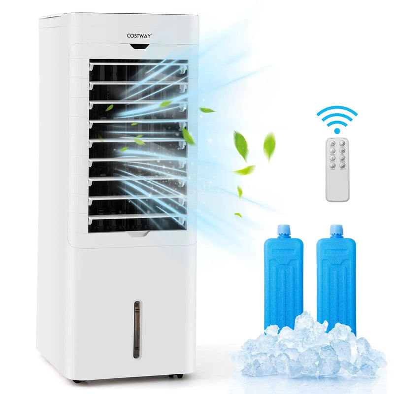 Evaporative Air Cooler and Heater with 3 Modes 3 Speeds and 2 Ice Boxes-White by DirectDeals