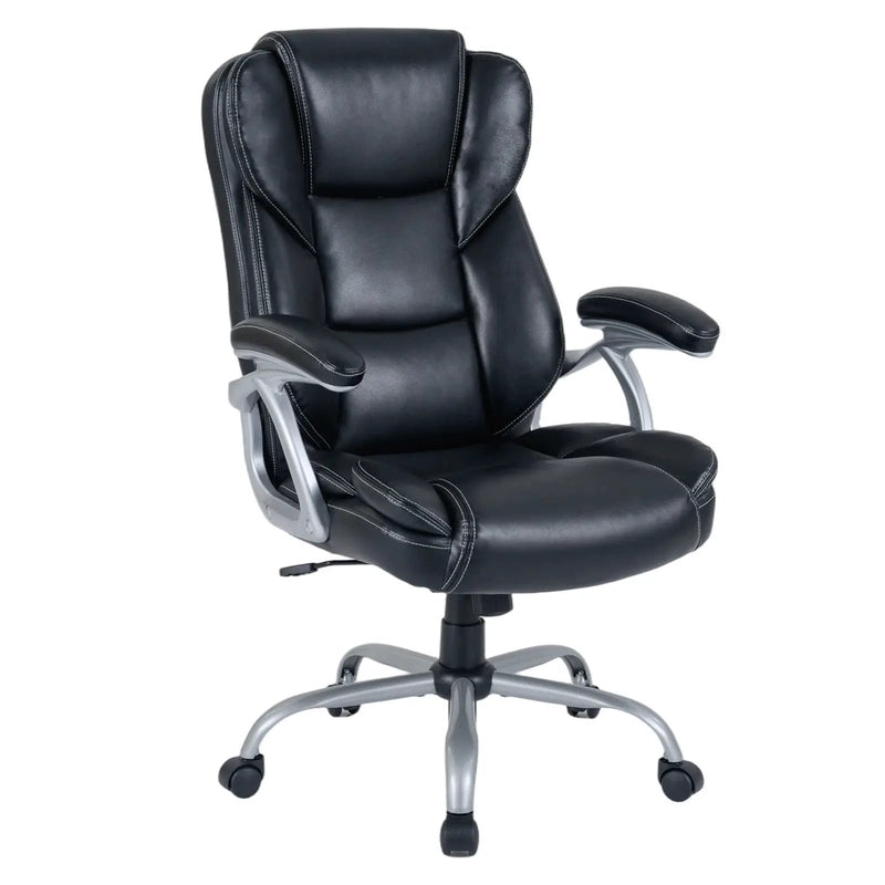 Executive Office Chair Leather Ergonomic Computer Desk Chair with Padded Seat and Armrests by DirectDeals