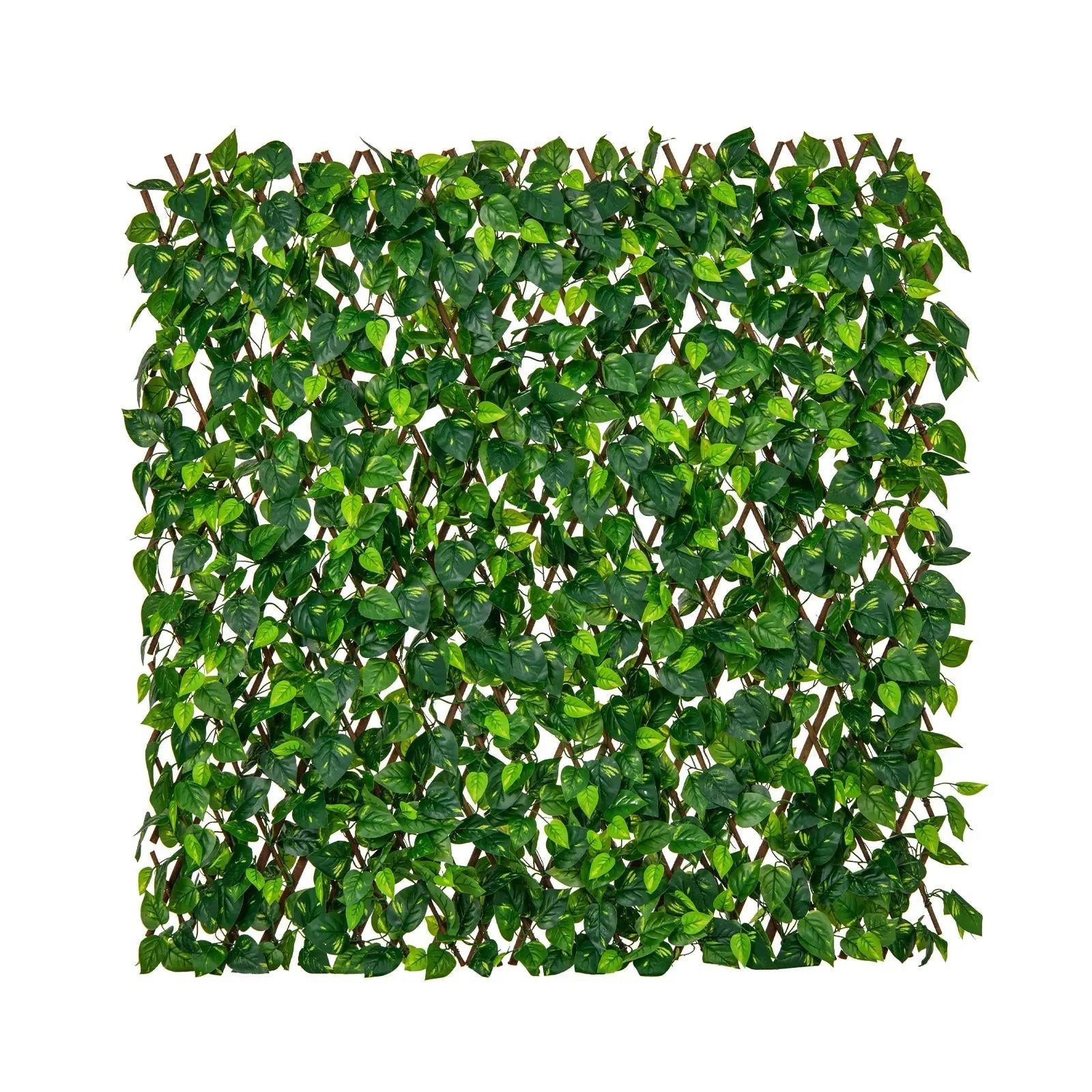 Expandable Fence Privacy Screen Decorative Faux Fencing Panel with Real Willow Frame by DirectDeals