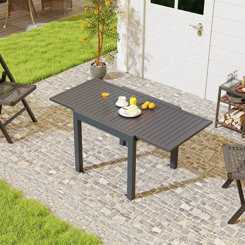 Expandable Patio Dining Table for 4-6 People by DirectDeals