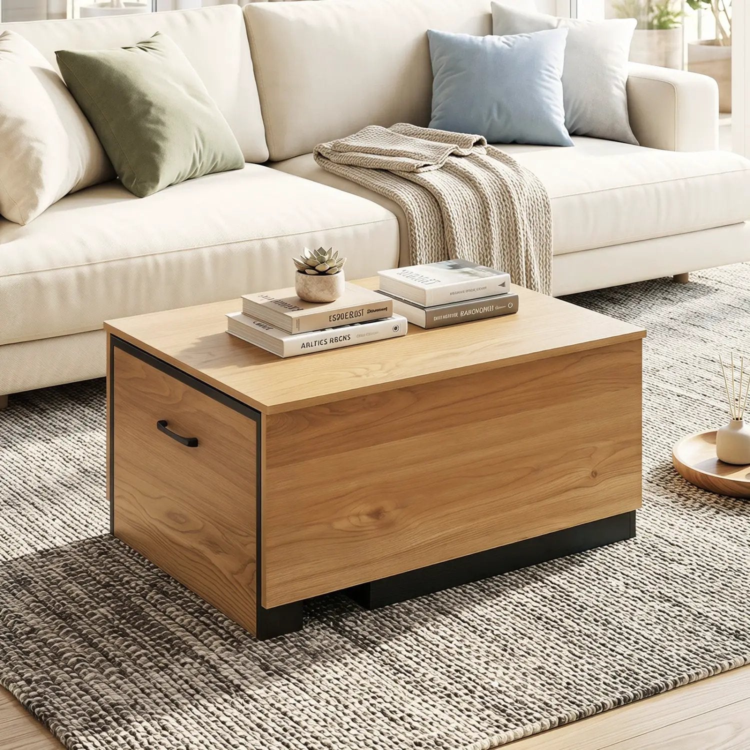 Extendable Coffee Table with Hidden Storage Compartment by DirectDeals