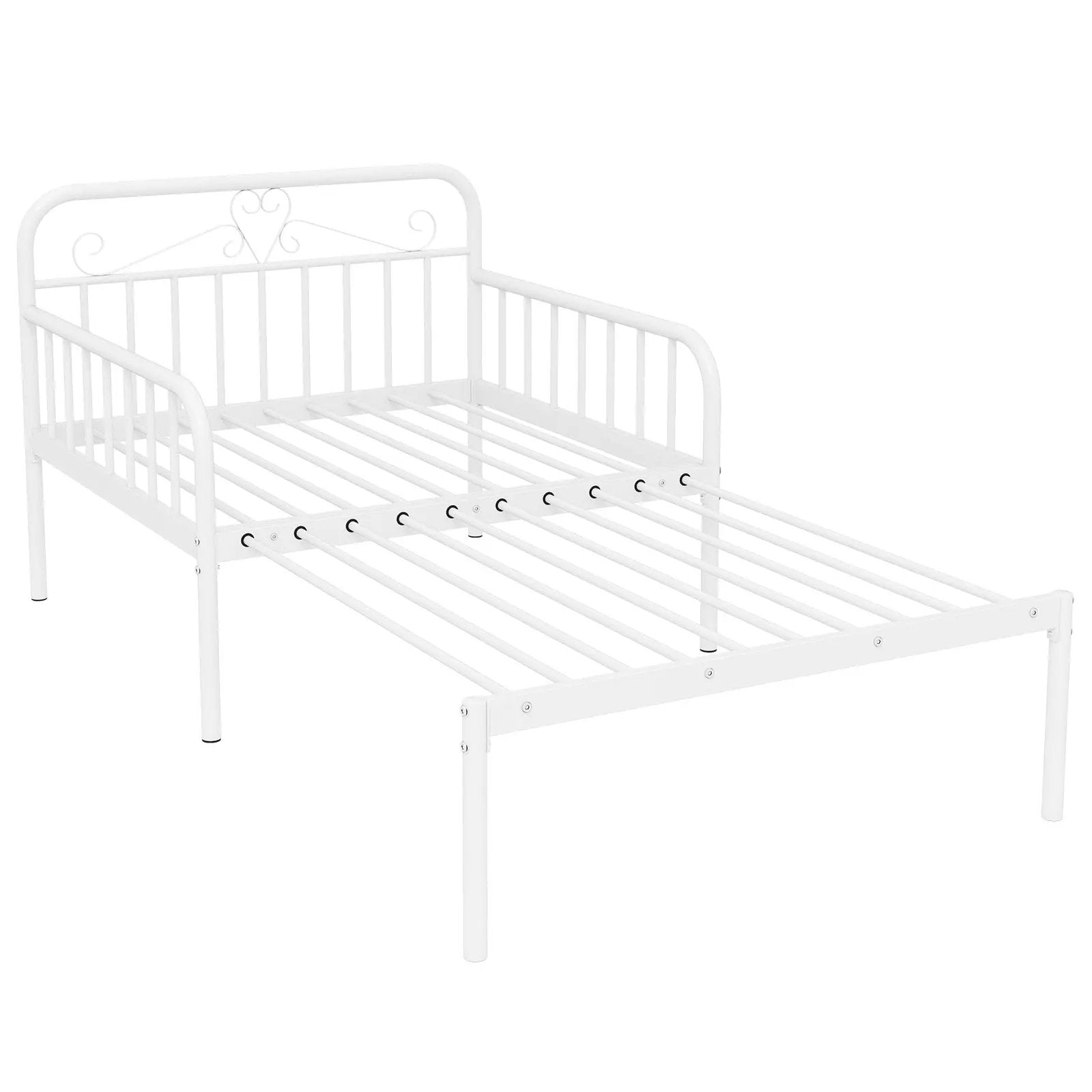 Extendable Metal Daybed to Twin Size Bed with Guardrails and Armrests by DirectDeals