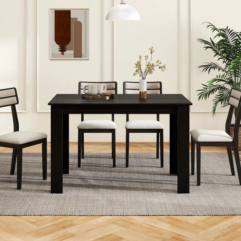 Extendable Dining Table for 4-8 People 47"-62" Large Rectangular Kitchen Table by DirectDeals