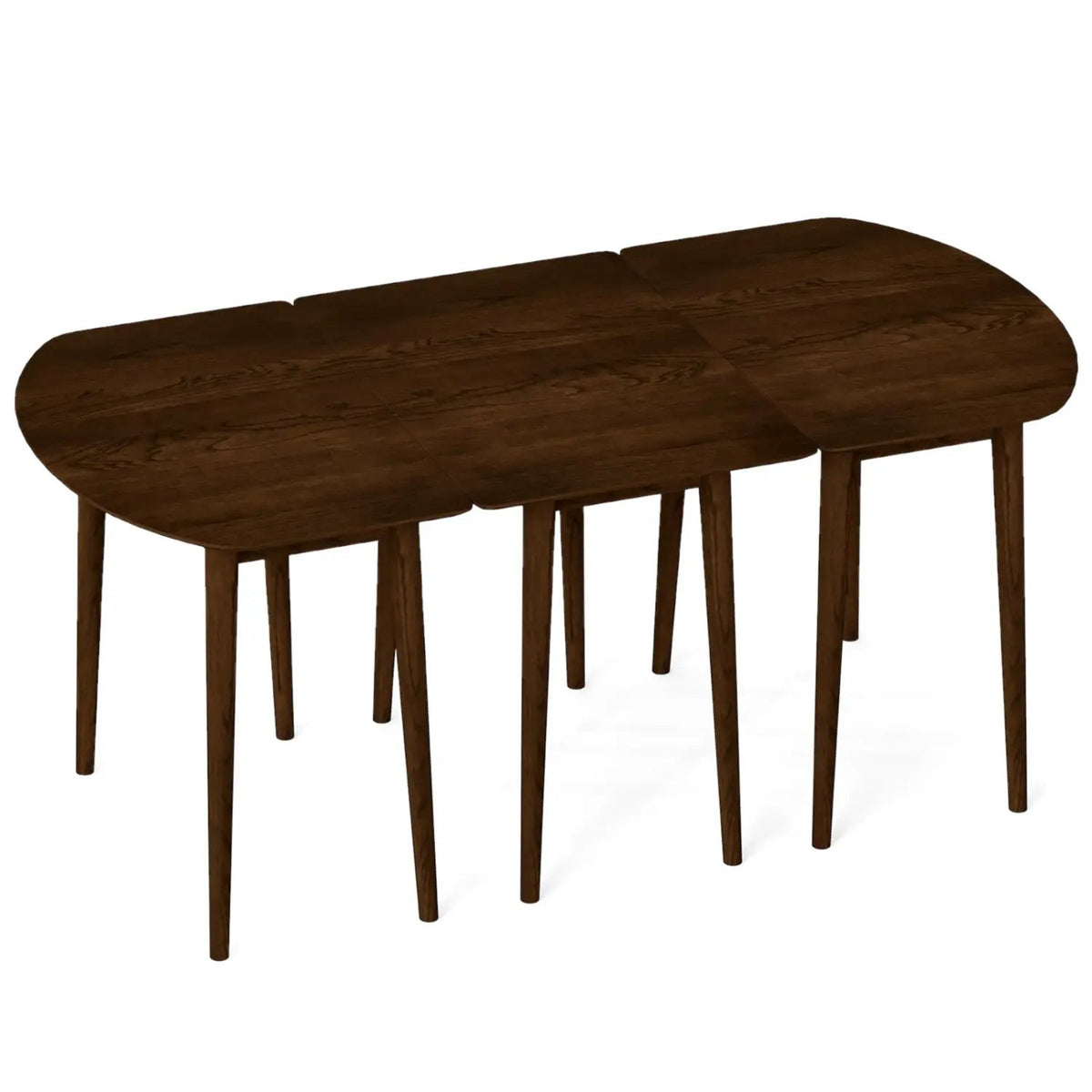 Extendable Dining Table Set with 2 Half-Round and 1 Rectangular Tables by DirectDeals