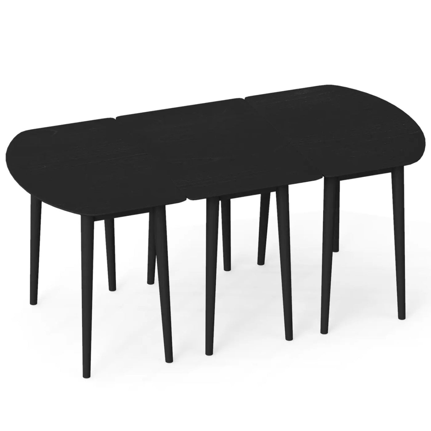 Extendable Dining Table Set with 2 Half-Round and 1 Rectangular Tables by DirectDeals