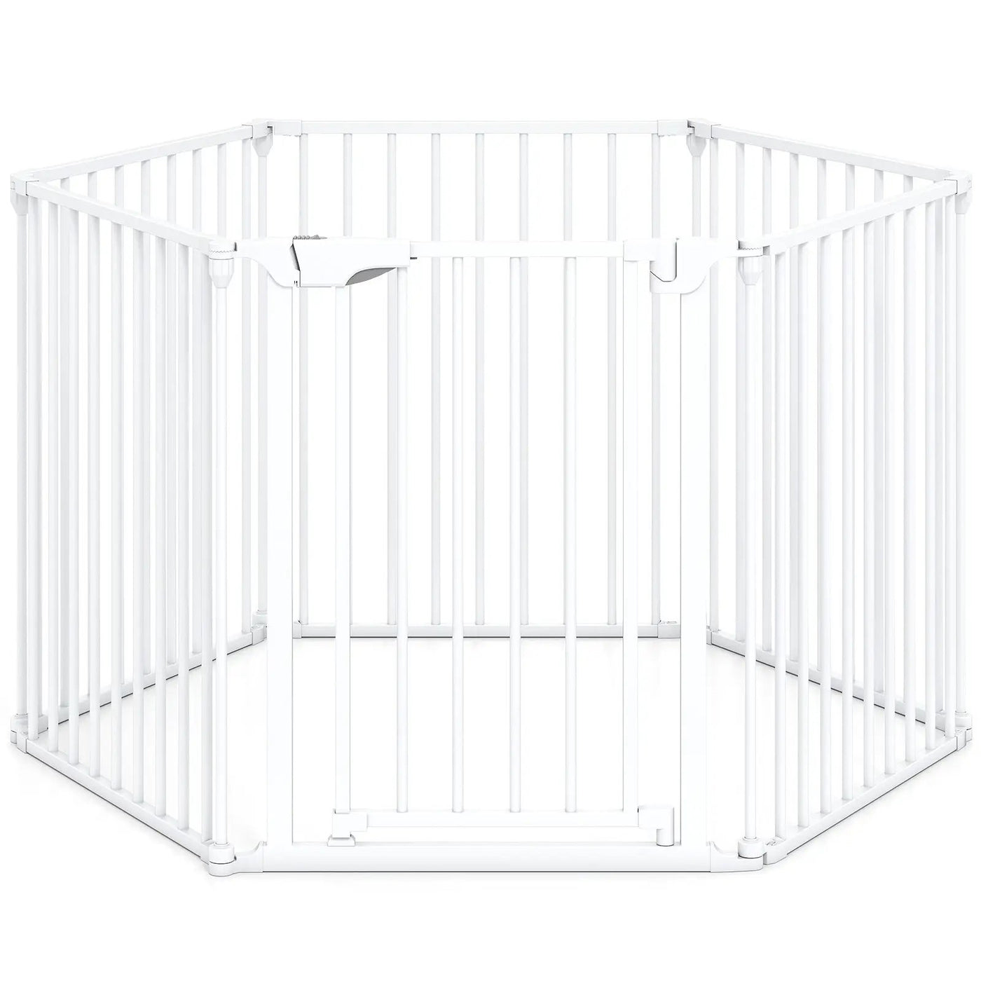Extra Wide Baby Gate Fits 34.5-154" Openings 6-Panel Adjustable Pet Safety Fence by DirectDeals