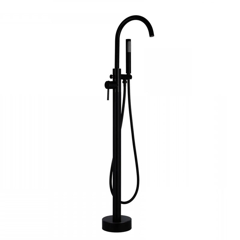 Zeek Floor Tub Faucet Matte Black F-TB51 by ZEEK