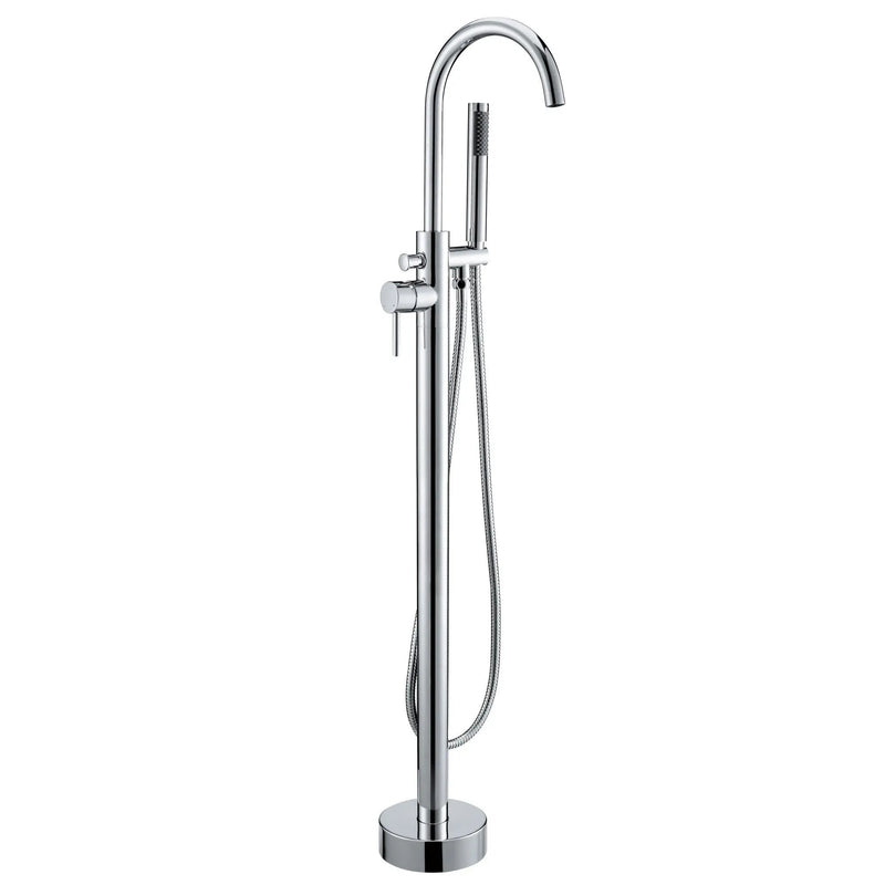 Zeek Floor Tub Filler Faucet Chrome F-TC50 by ZEEK