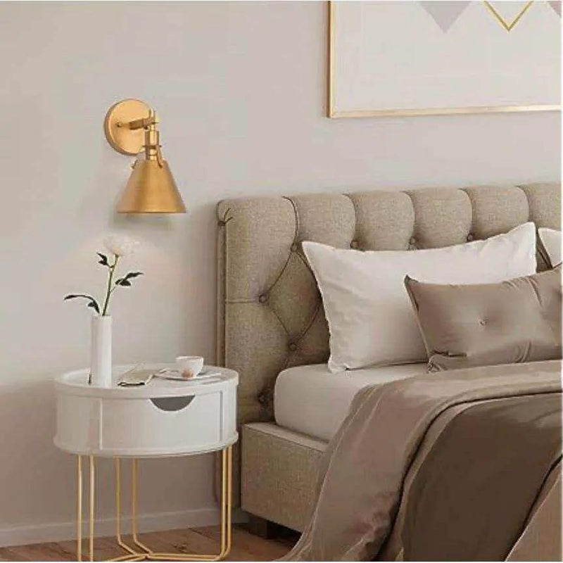 Gepow Gold Wall Sconce Antique Light Fixture For Bedroom Bathroom by Selzalot