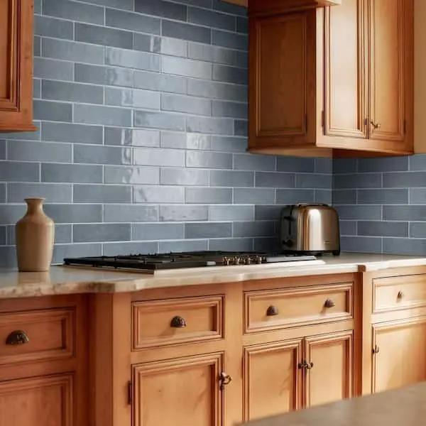 Open Box MSI Lakeview Denim 3 in. x 12 in. Glossy Ceramic Subway Wall Tile (5.5 sq. ft./Case) by Selzalot