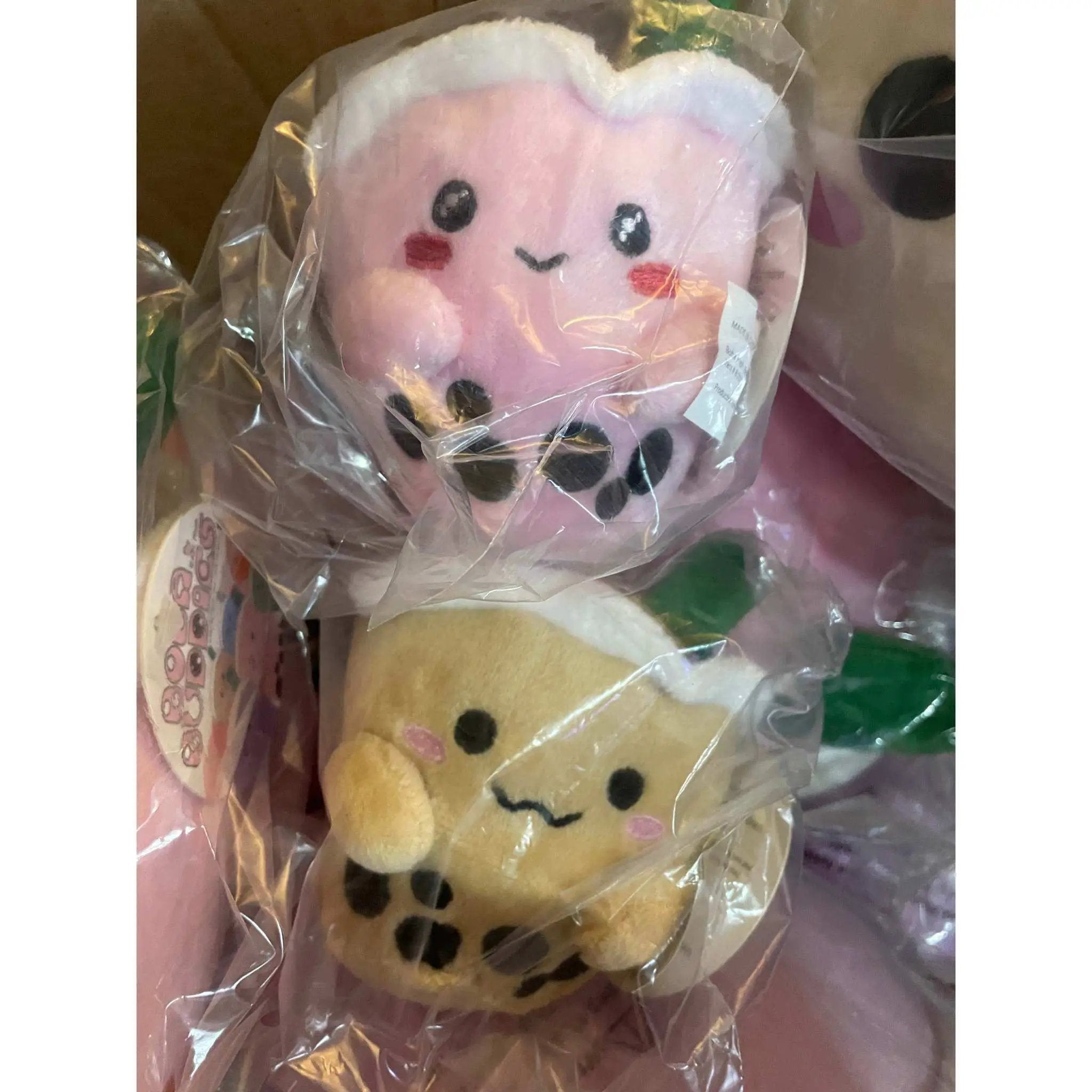 ABC Boba Tea Plush Pink Berry Cute Stuffed Animal Toy for Wallet, Backpack or Purse 5" by Selzalot