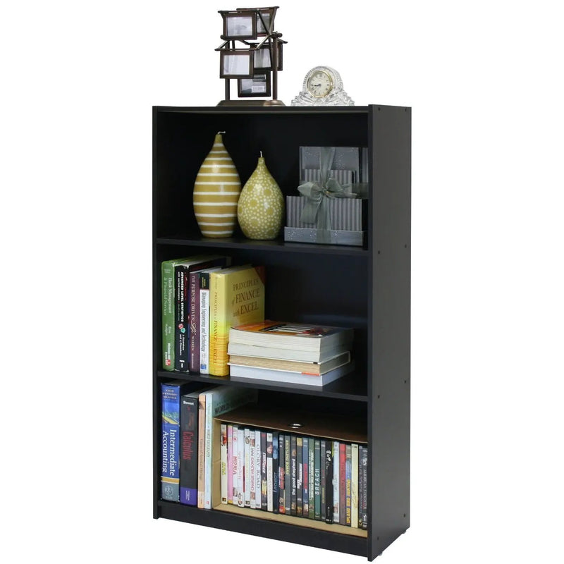 3-Tier Bookcase Storage Shelves in Espresso Finish by HomePacific