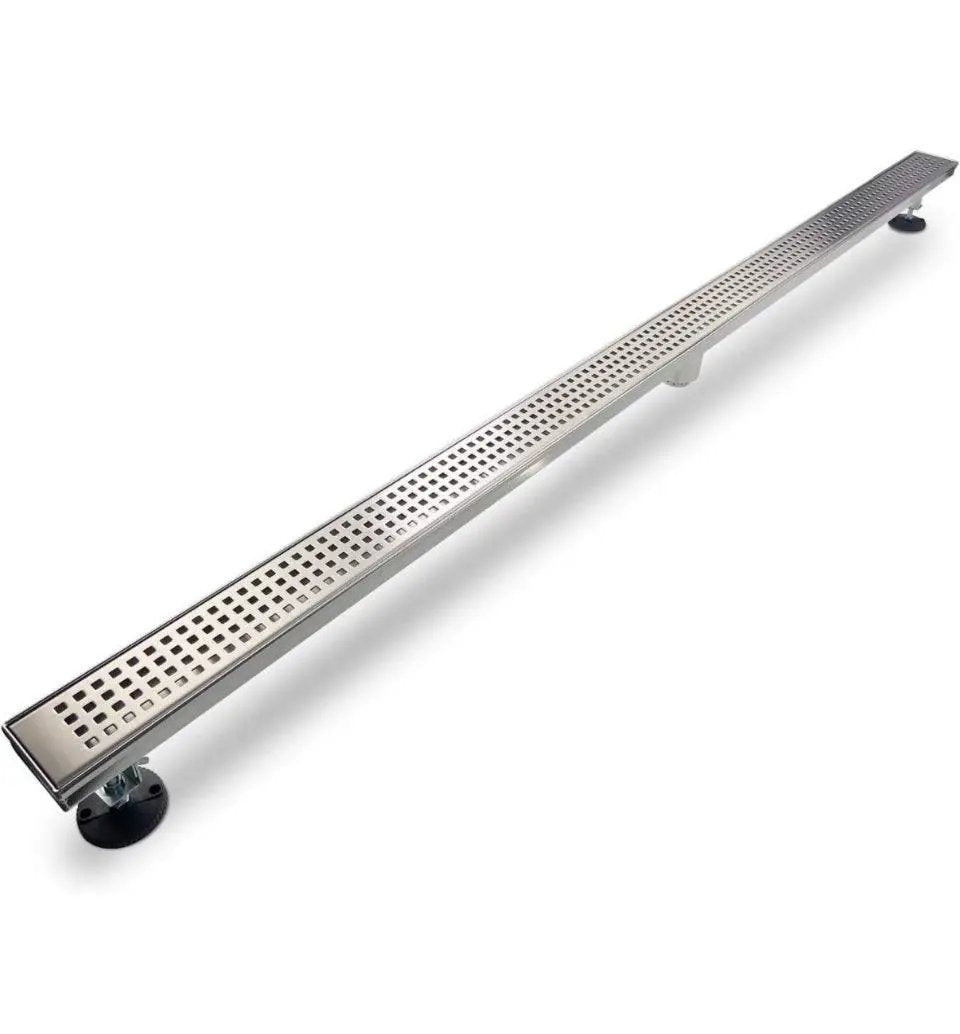 SaniteModar Linear Shower Drain, Shower Drain 60 inch with Removable Square Hole Panel, AISI Brushed 304 Stainless Steel Shower Floor Linear Drain wit by Selzalot
