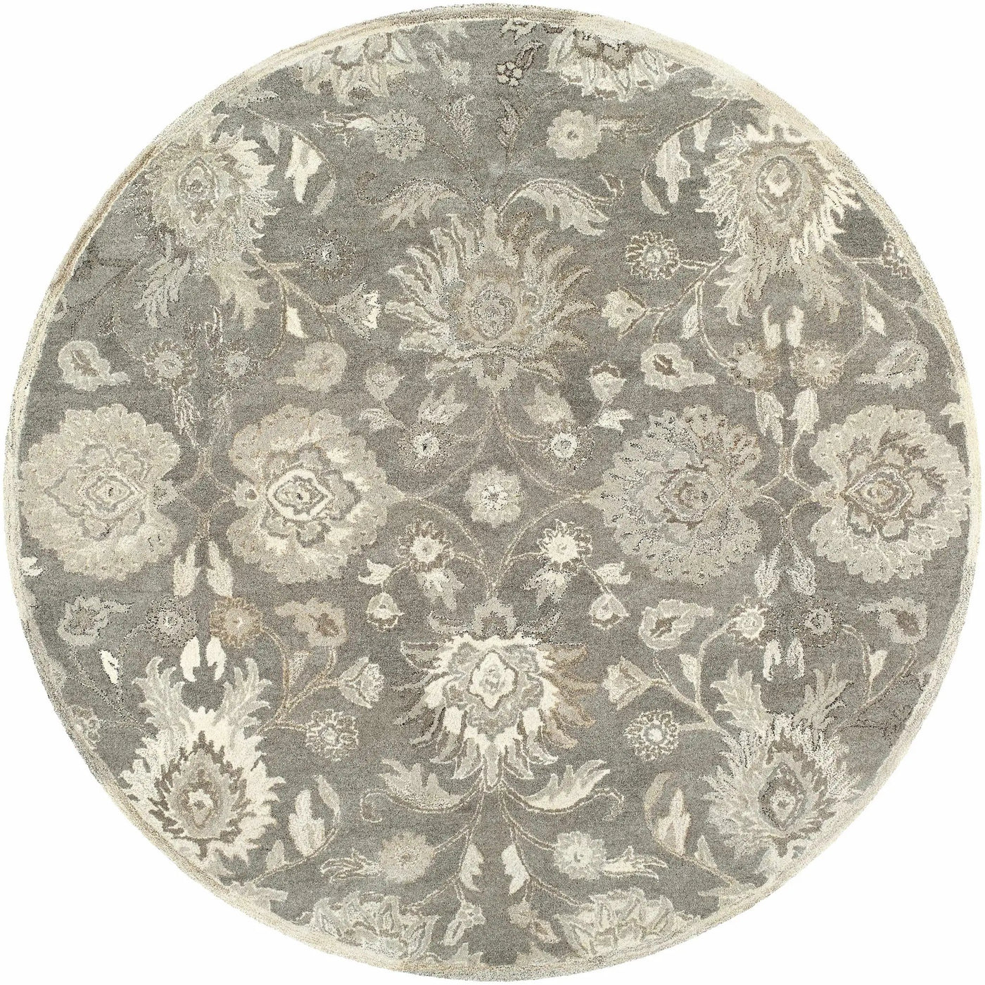 Conesus 1195 Hand Tufted Ivory & Taupe Wool Rug by Boutique Rugs