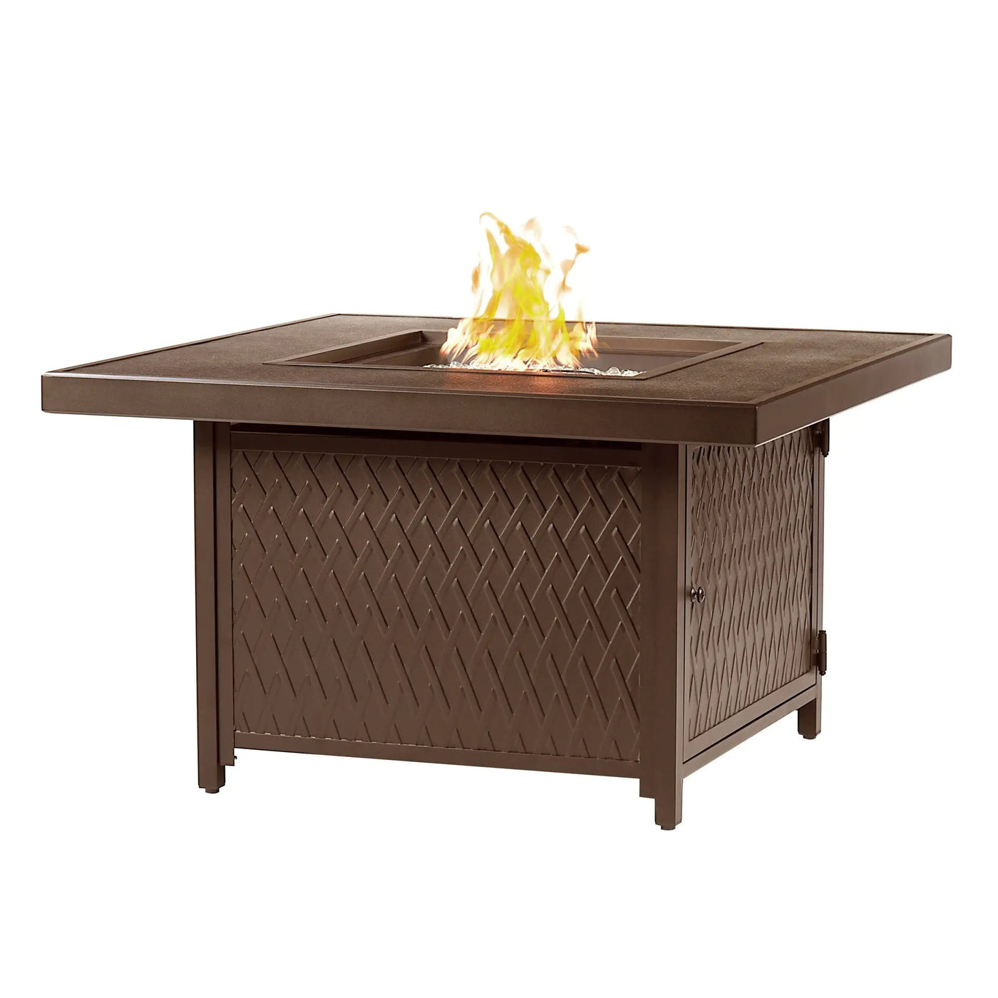 Aluminum 42-in Square Propane Fire Table with Beads, Covers and Lid by Sharicks