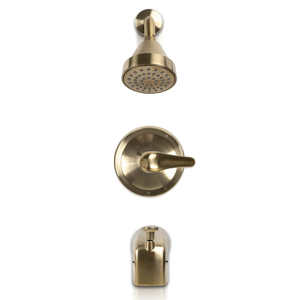 Gold Tub Shower Faucet 608: Pressure Balance Valve Kit Matte