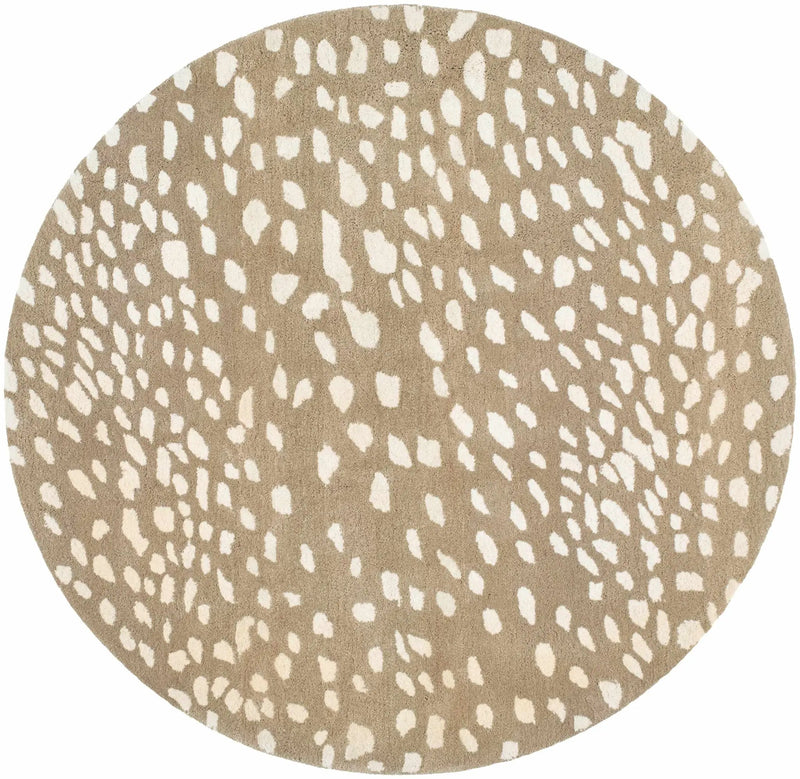 Athena Brown Giraffe Print Wool Rug by Boutique Rugs