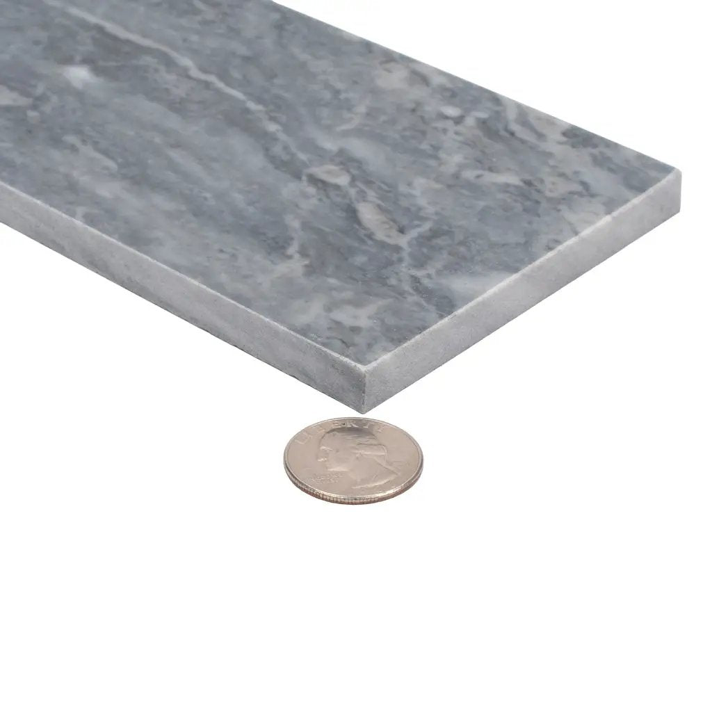 Gray 4x12 Polished Subway Bardiglio Nuvolato Marble Tile (15 pack, 5 sq ft/case) by Apollo Tile