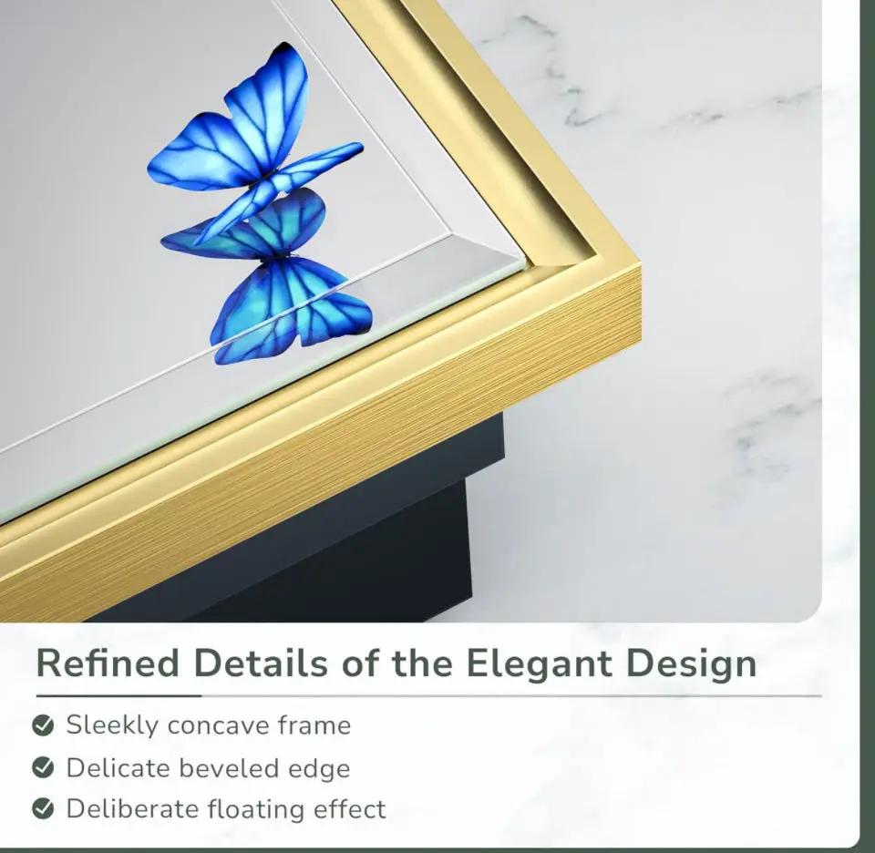 TokeShimi 20x26 Recessed Medicine Cabinet Bathroom Vanity Mirror Gold Metal Framed Surface Wall Mounted with Aluminum Alloy Beveled Edges Design 1 Doo by Selzalot