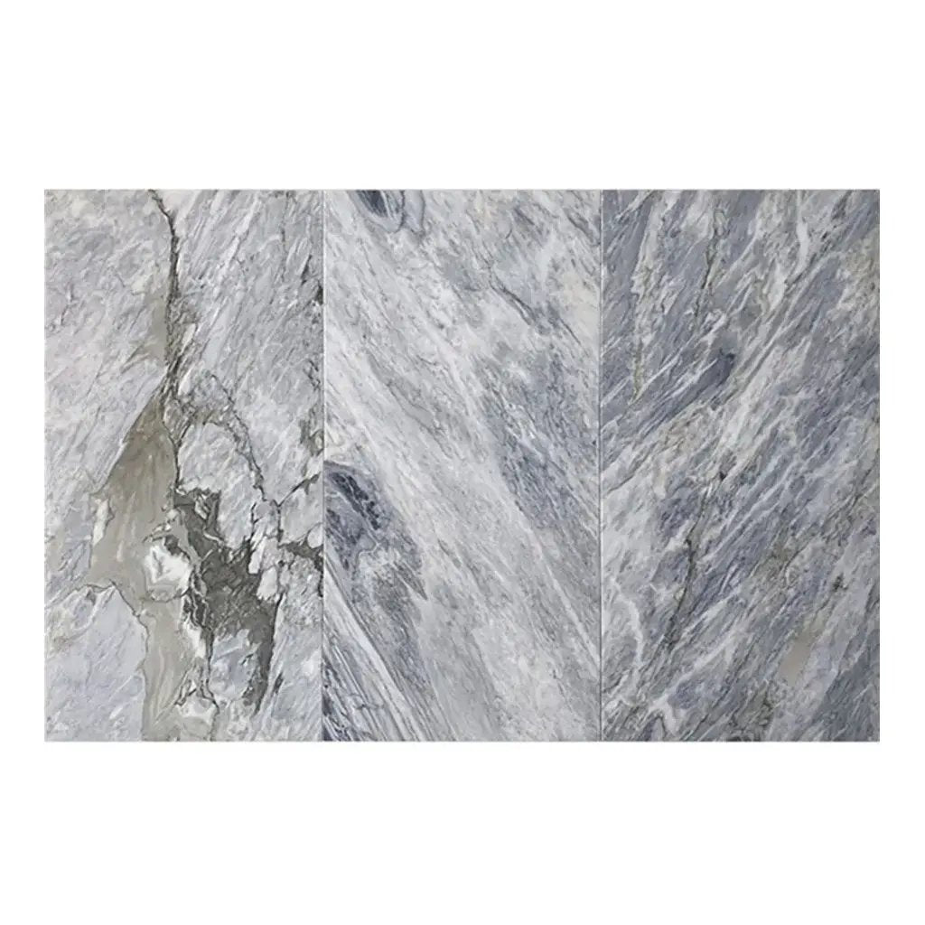 Gray 12x24 Polished Calacatta Bluette Marble Large Format Tile (5 pack, 10 sq ft/case) by Apollo Tile