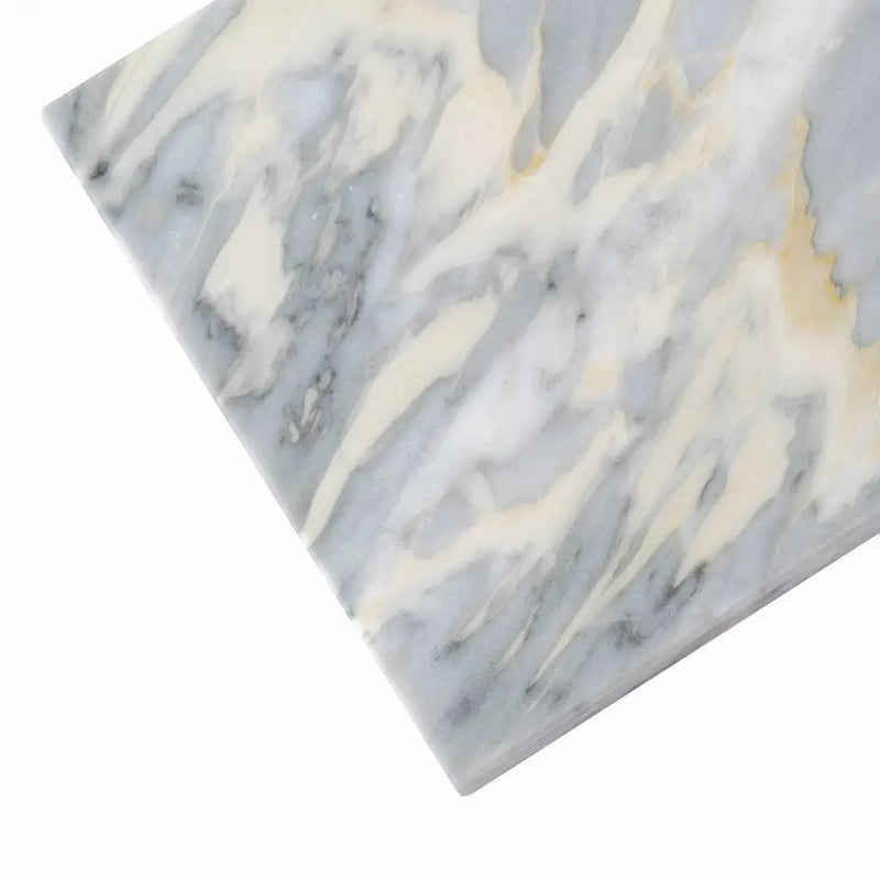 Gray 4x12 Honed Subway Calacatta Bluette Marble Tile (15 pack, 5 sq ft/case) by Apollo Tile