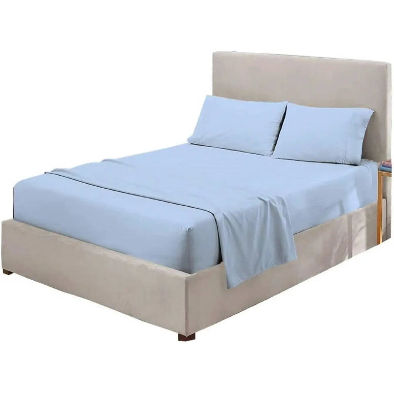 Full Blue 100-Percent Egyptian Cotton 1000 Thread Count 4-Piece Sheet Set by HomePacific
