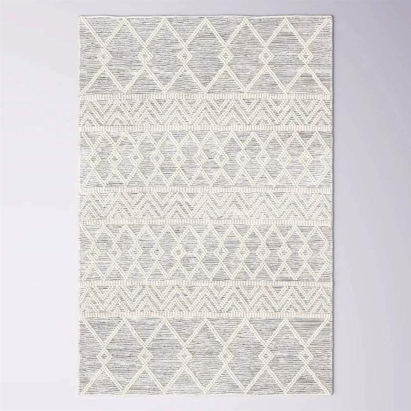 5-ft. x 7.5-ft. Hand Woven Wool Blend Grey Beige Ivory Persian Style Area Rug by HomePacific
