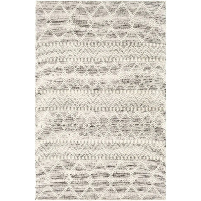 5-ft. x 7.5-ft. Hand Woven Wool Blend Grey Beige Ivory Persian Style Area Rug by HomePacific