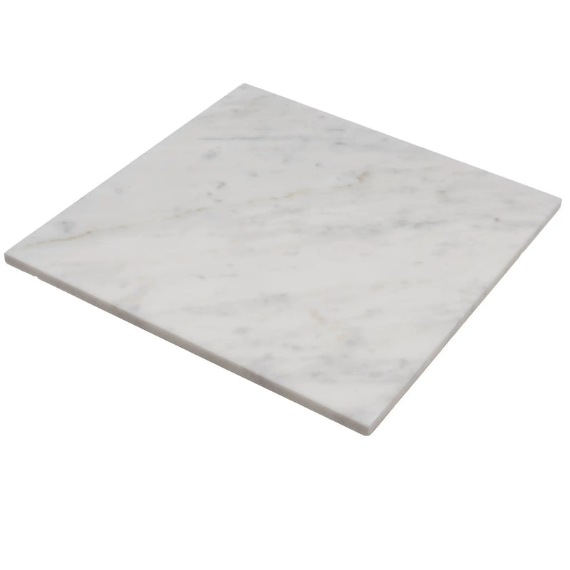 White 12x12 Honed Field Bianco Carrara Marble Tile (10 pack, 10 sq ft/case) by Apollo Tile