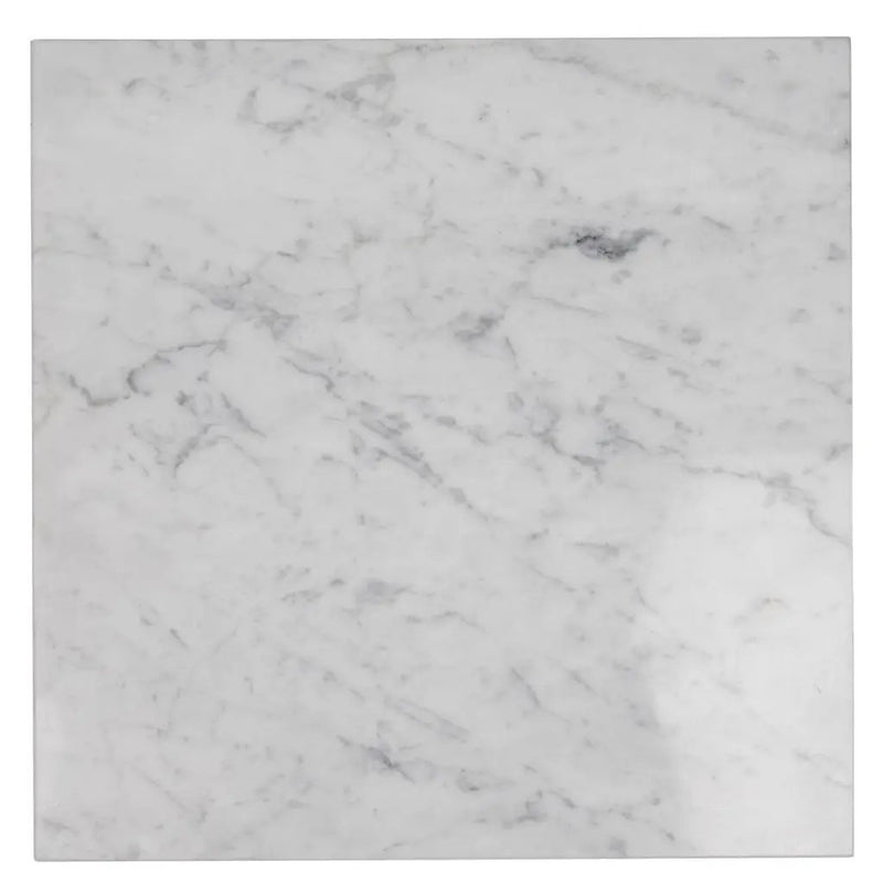 White 12x12 Polished Field Bianco Carrara Marble Tile (10 pack, 10 sq ft/case) by Apollo Tile