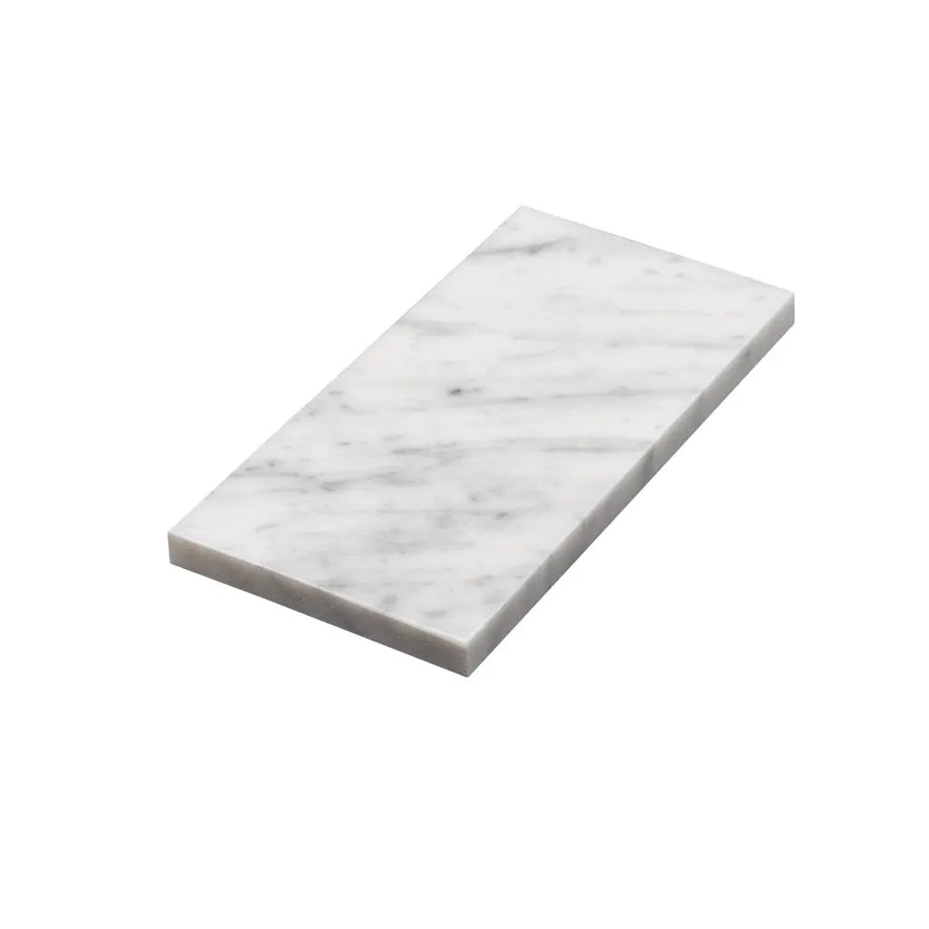 White 3x6 Honed Subway Bianco Carrara Marble Tile (40 pack, 5 sq ft/case) by Apollo Tile