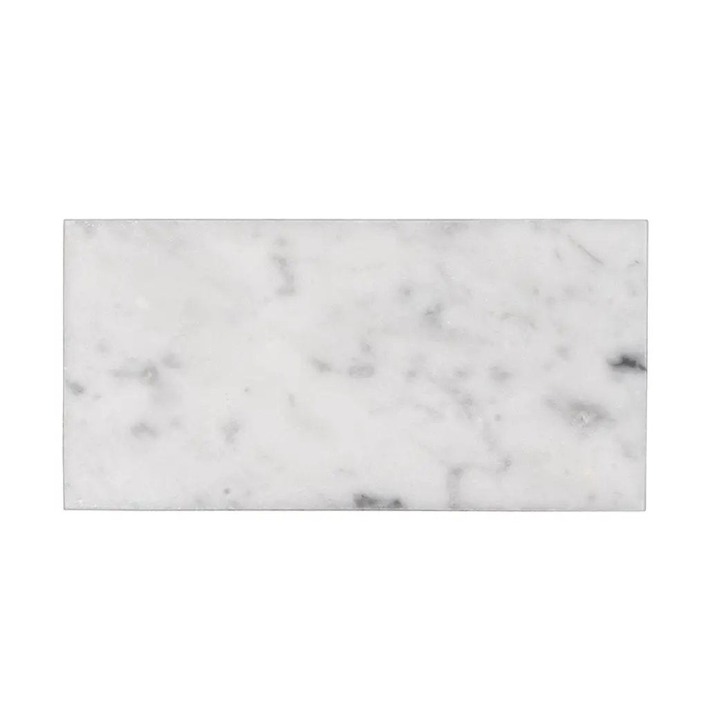White 3x6 Polished Subway Bianco Carrara Marble Tile (40 pack, 5 sq ft/case) by Apollo Tile
