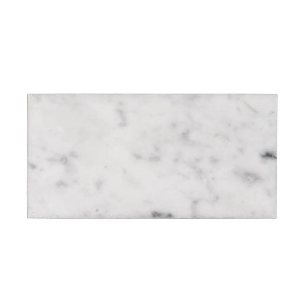 White 3x6 Polished Subway Bianco Carrara Marble Tile (40 pack, 5 sq ft/case), photo 2 of 9