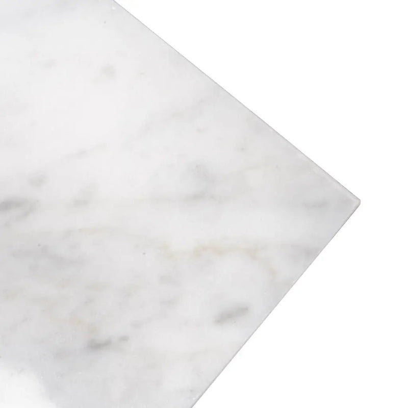 White 4x12 Polished Subway Bianco Carrara Marble Tile (15 pack, 5 sq ft/case) by Apollo Tile