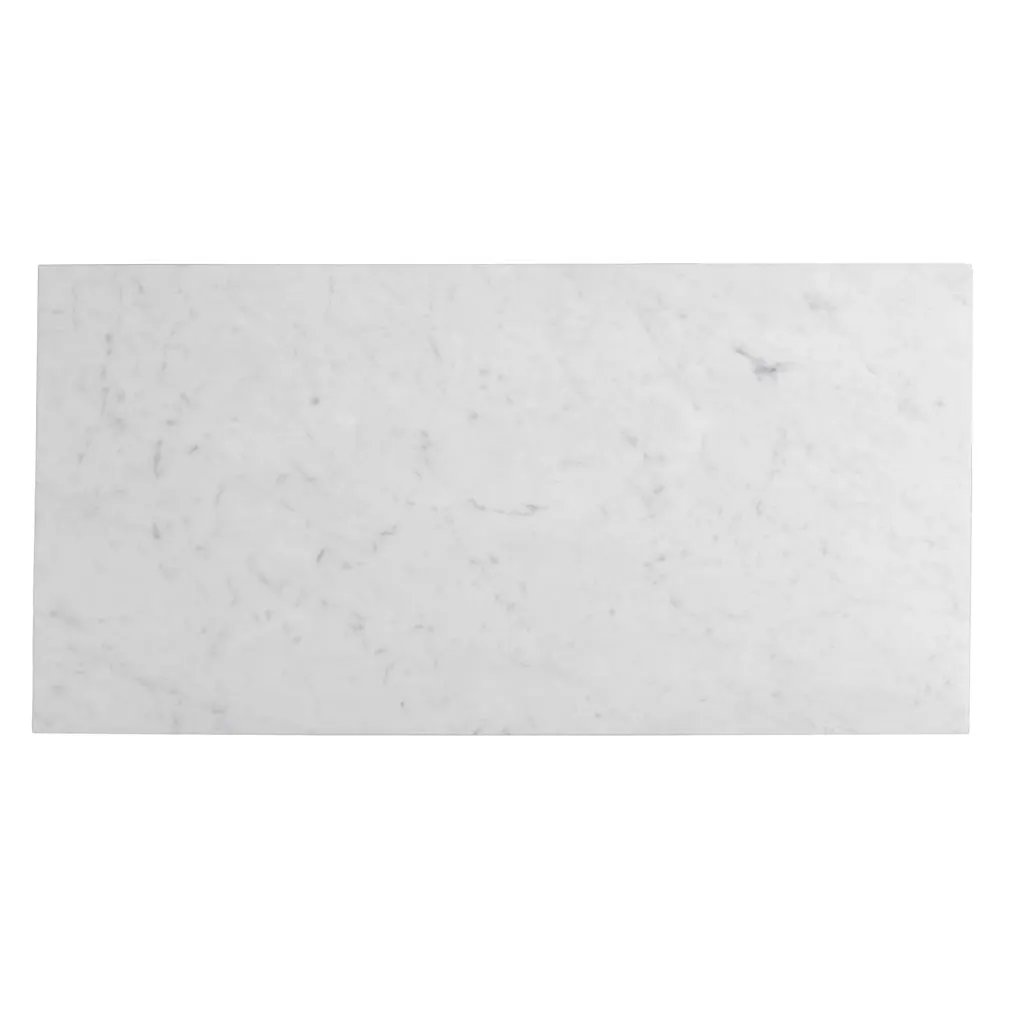 White 12x24 Polished Field Bianco Carrara Marble Tile (5 pack, 10 sq ft/case) by Apollo Tile