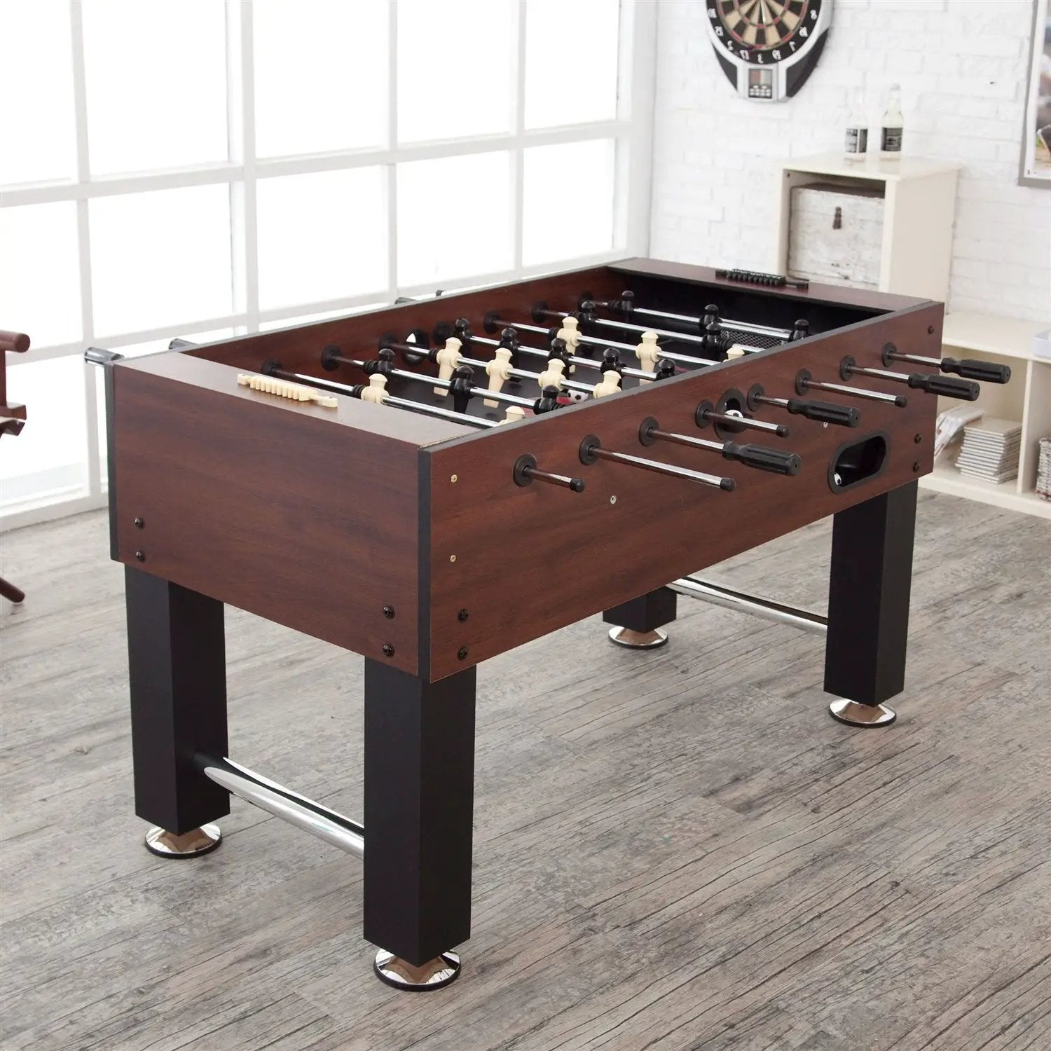 Game Time 55-inch Foosball Table with 4 Soccer Balls by HomePacific