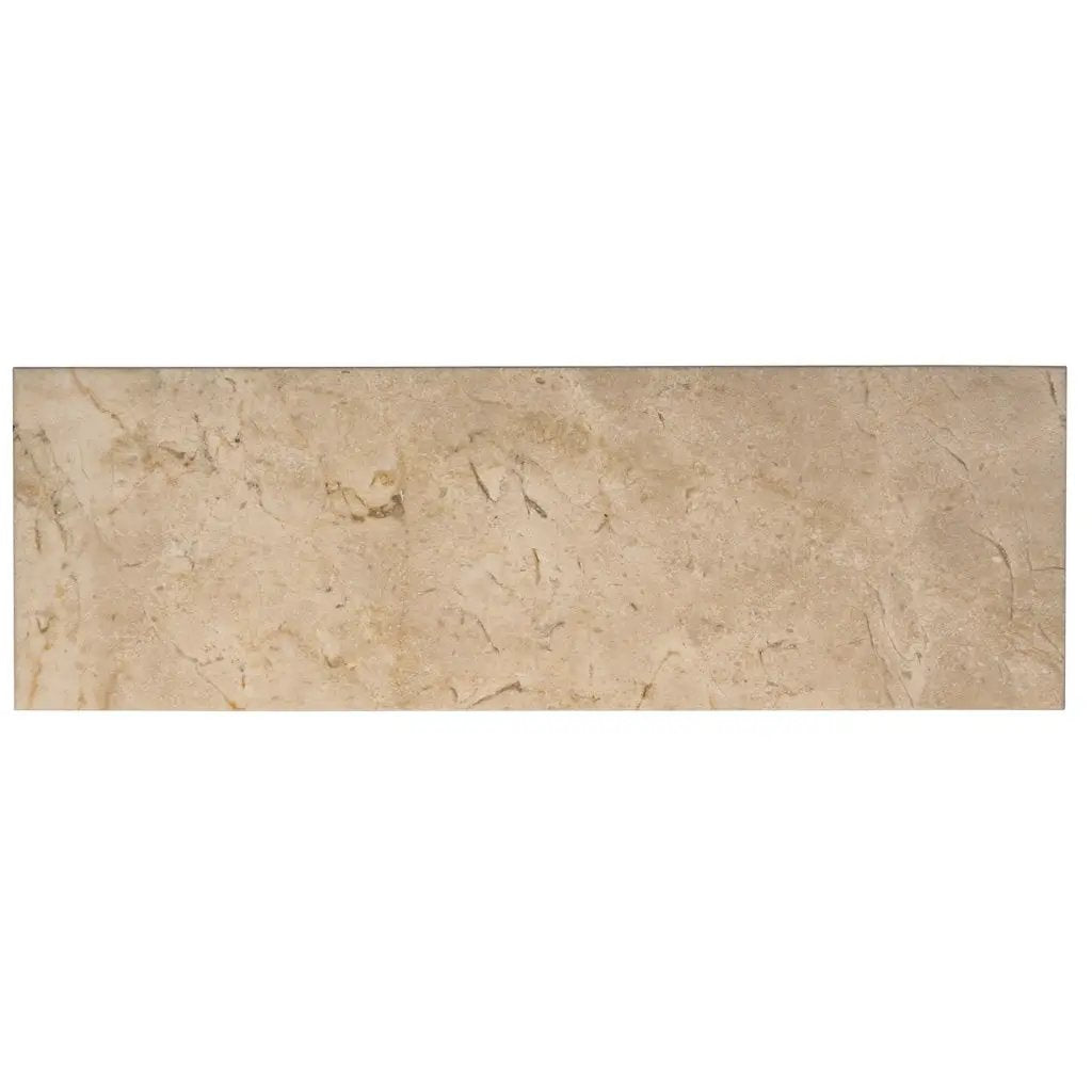 Beige 4x12 Polished Subway Crema Marfil Marble Tile (15 pack, 5 sq ft/case) by Apollo Tile